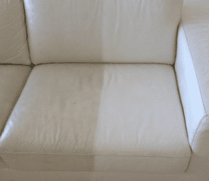 nettoyage de divan de cuir - blanc