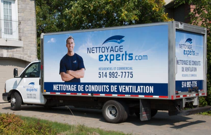 Nettoyage Experts camion de nettoyage de conduit de ventilation